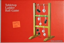 LOT of 5 Tabletop Ladder Ball Game 6 bolos wood Target mini desktop classic toss