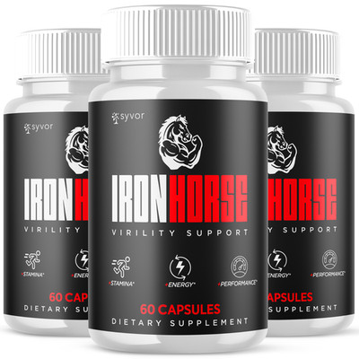 (3 Pack) Iron Horse for Men Advanced Formula Vitamin Max Supplement 180 Capsules