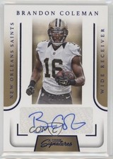 2016 Panini Prime Signatures Blue 20/25 Brandon Coleman #PS-BC Auto 1v2