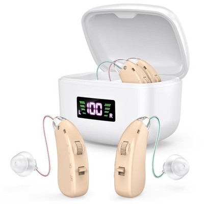 Hearing Aid for the Elderly-Easy to Operate-One Touch Adjustment-Built-in Noi...
