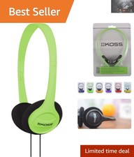 Retrofuturistic Green On-Ear Headphones - Lightweight and Deep Bass Technology