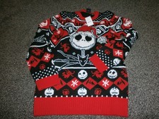 Mens Size Small Jack Skellington Nightmare Before Christmas Ugly Sweater NEW