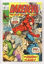 DAREDEVIL 70 (NM-) vs TRIBUNE! Walter Cronkite cameo! 1970 Marvel Comics k067