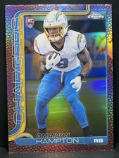 2025 Topps Chrome Football - Omarion Hampton Football Leather Refractor SP #324