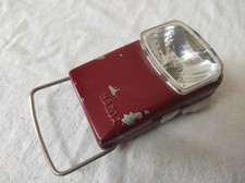 Ancienne petite Lampe de poche MAZDA en tôle Bordeaux