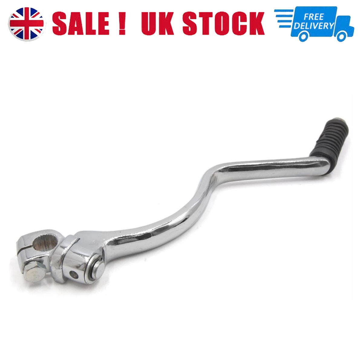 15mm Dia Shaft Silver Tone Motorcycle Engine Kick Start Lever fits QJ 125 New UK