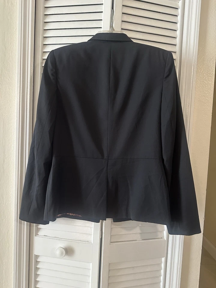 Chaqueta INC International Concepts Negra Talla 10 Traje Blazer Carrera Lana Foto 2 de 4