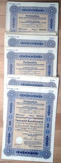 1000 RM TSV 1943: 100 x FELDMÜHLE PAP. UND ZELLSTOFFWERKE AG Stettin Odermünde