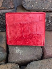 American Wild Alligator leather Bifold Wallet Swamp Skin Gator Hide MR83