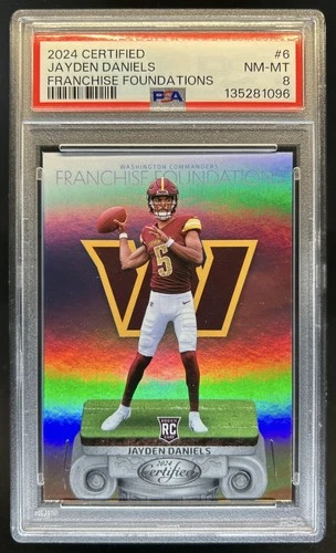 2024 Panini Certified Jayden Daniels Franchise Foundations RC Rookie #6 PSA 8