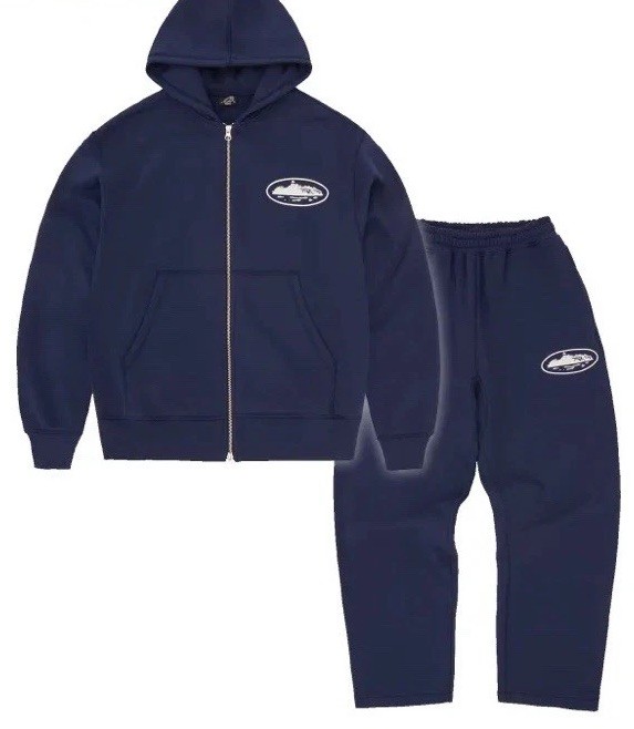 スケートボード Corteiz Tracksuit - Navy Corteiz Tracksuit Island Puff Blue Cotton Pockets Jogger Pant