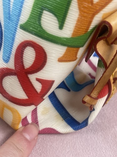 DOONEY & BOURKE WHITE BASE RETRO SMALL GRAFICA HAND/SHOULDER BAG Y2K Multicolor - Picture 16 of 18