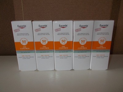 5 x 20 ml  Eucerin Sun Skin Oil Control Dry Touch LSF 50 Sonnencreme ultra :-)