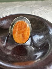 Sterling SIlver Orange Spiny Oyster Ring with Makers Mark