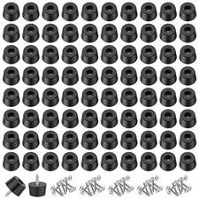 200 Pcs Round Rubber Feet for Cutting Board Non Slip Bumper with Matching Screws