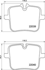 Bremsbelagsatz Hinten Trw-System f�r BMW G20 G80 G28 G22 G82 G30 F90 ab 16->