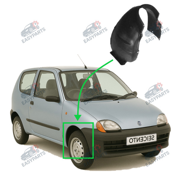 Radlauf StoßStange Locaro Vorne Rechts FüR Fiat Seicento Ab 1998-image