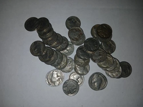 Roll Of 40 Mix Date Buffalo Nikels