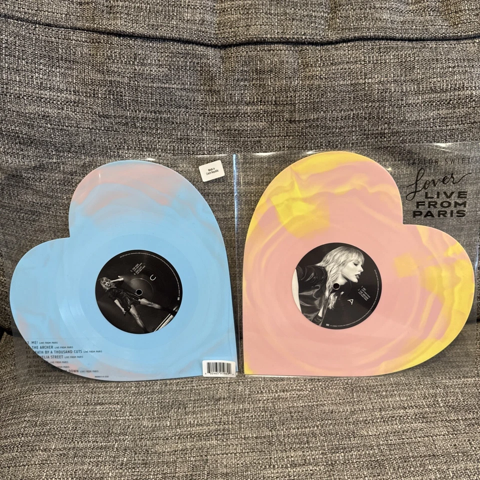 Taylor Swift Lover (Live From Paris) Heart Shaped Vinyl 💕 ✨ In Hand!! ✅ - Image 3 of 4