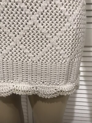 Venus Crochet Ivory and Gold Mini Dress | eBay