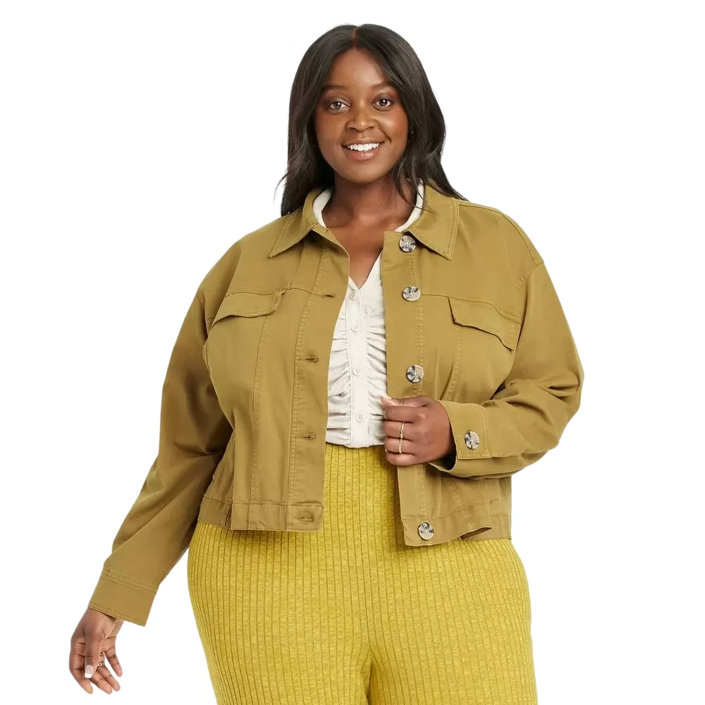 Plus size green anorak clearance jacket