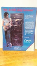 STEVE VAI CARVIN X100 AMPLIFIERS ZAPPA GUITAR 1984 PRINT AD 11 X 8.5 001085
