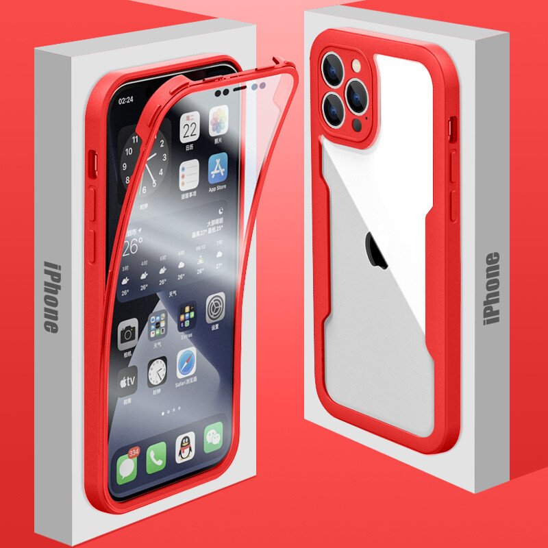 Custodia 360 Trasparente Full Body IPhone 16 15 14 13 12 11 XS XR 17 Pro Max Plus Air Case - Foto 6