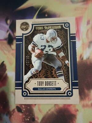 2022 TONY DORSETT PANINI LEGACY TM-9 TIME MACHINE BLUE #D/50 SP CARD COWBOYS HOF