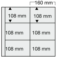 5 SAFE 6011 Additional Sheets BLACK Postcard Sleeves 6x 160x108mm