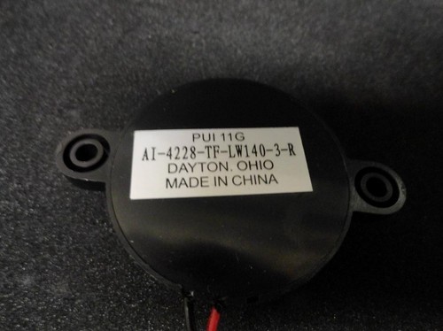 Buzzer Piézo PUI Audio AI-431 - 12V, 105dB, 2800Hz - Montage Sur Panneau - 41,8mm Avec Bride