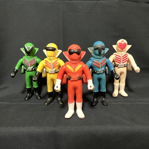 Lot De 5 Figurines Power Rangers – Chojin Sentai Jetman – Soft Vinyl – Japon