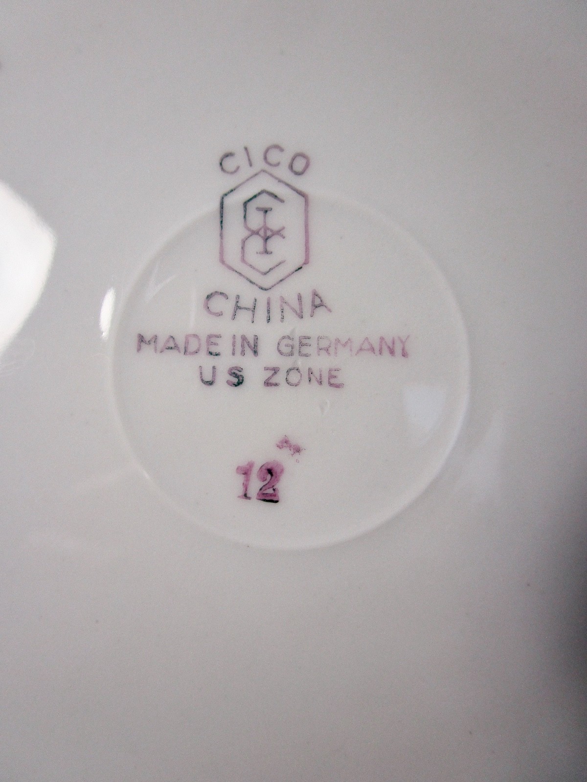 CICO China Made In Germany Courting Scene 8" Plate Lattice Edge U S