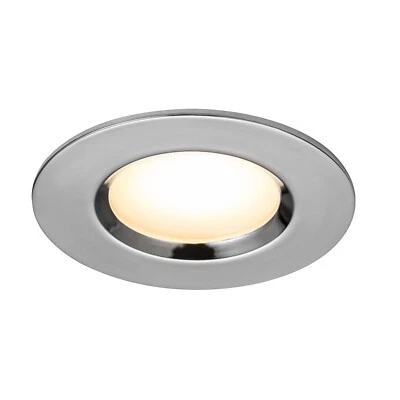LED Einbauleuchte chrom 5,5W IP65 345lm 2700K dimmbar Einbauspot Bad Feuchtraum - Bild 1 von 4
