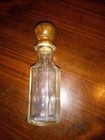 Vintage Small Clear Glass Bottle With Corked Wooden Top — photo 3