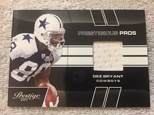 2011 Prestige DEZ BRYANT Prestigous Pros Black Relic #d/10 Dallas Cowboys