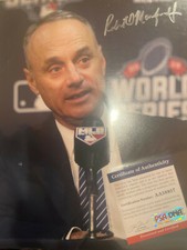 Rob Manfred Jr signed 8x10 photo MLB PSA