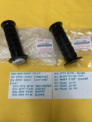 NEW OEM SUZUKI HAND GRIP SET (57110-20601-SET) MT50,RV90,TS90,TS50
