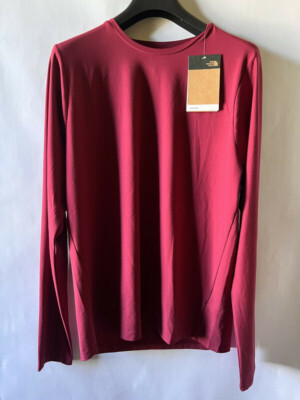 THE NORTH FACE MENS DUNE SKY LONG SLEEVE CREW BEETROOT LARGE STANDARD FIT