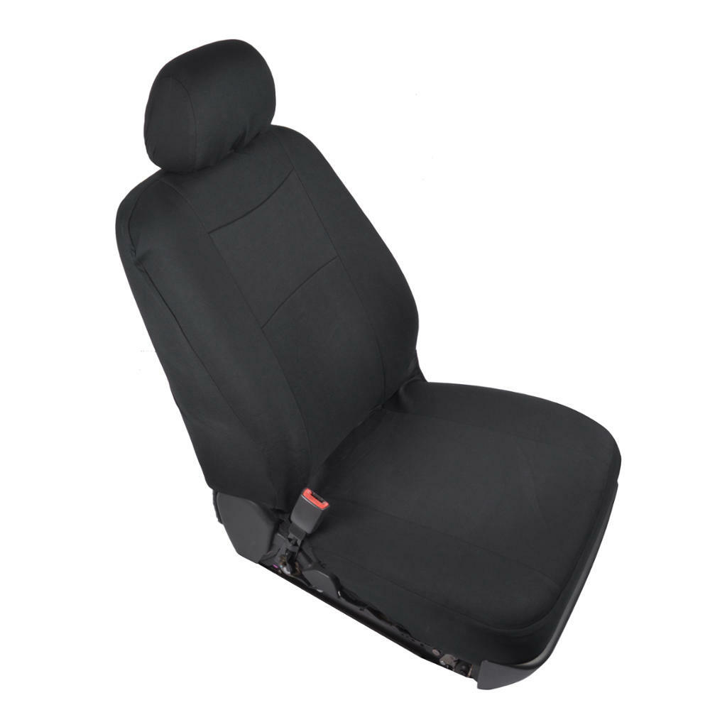 ProPoly Full Set Front Rear Car Seat Covers Universal Fit Solid Black eBay