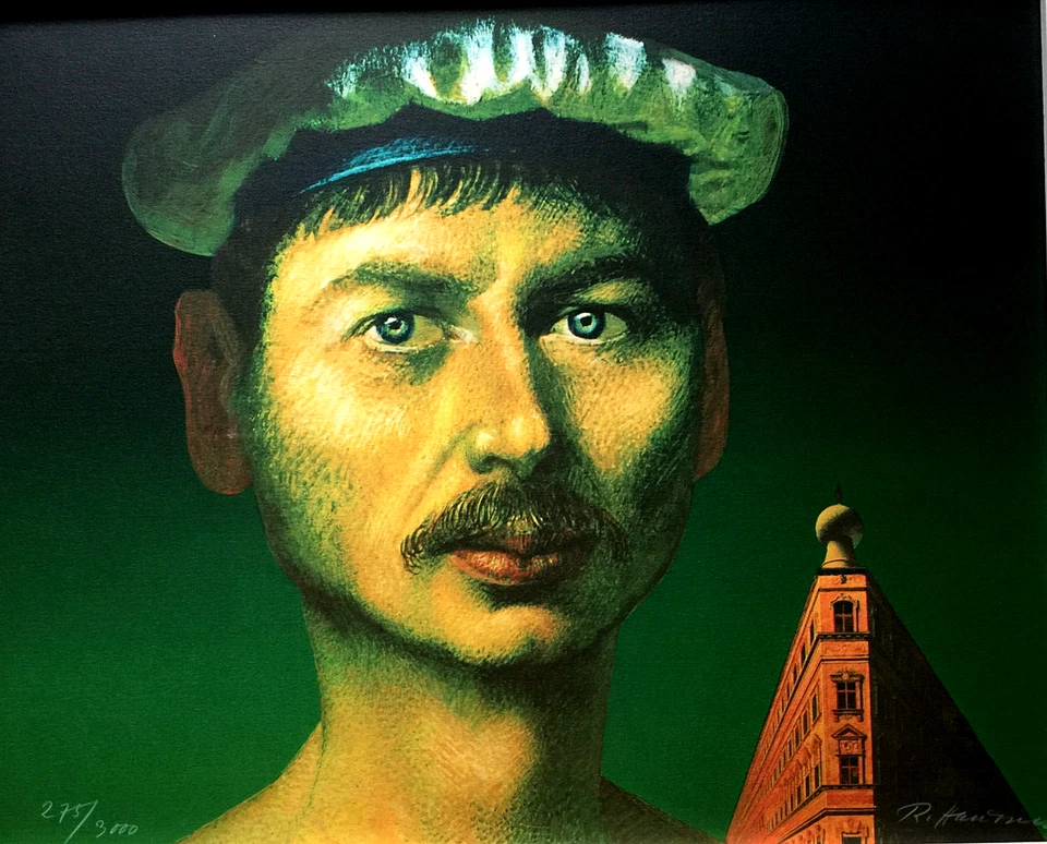 RUDOLF HAUSNER  Adam aktiv  HANDSIGNIERT, 40x50,Orig-Litho, limit. Bütten.Rahmen - Bild 4 von 4