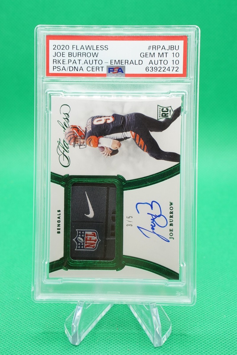 2020 Flawless Rookie Patch Auto Emerald SSP /5 Joe Burrow