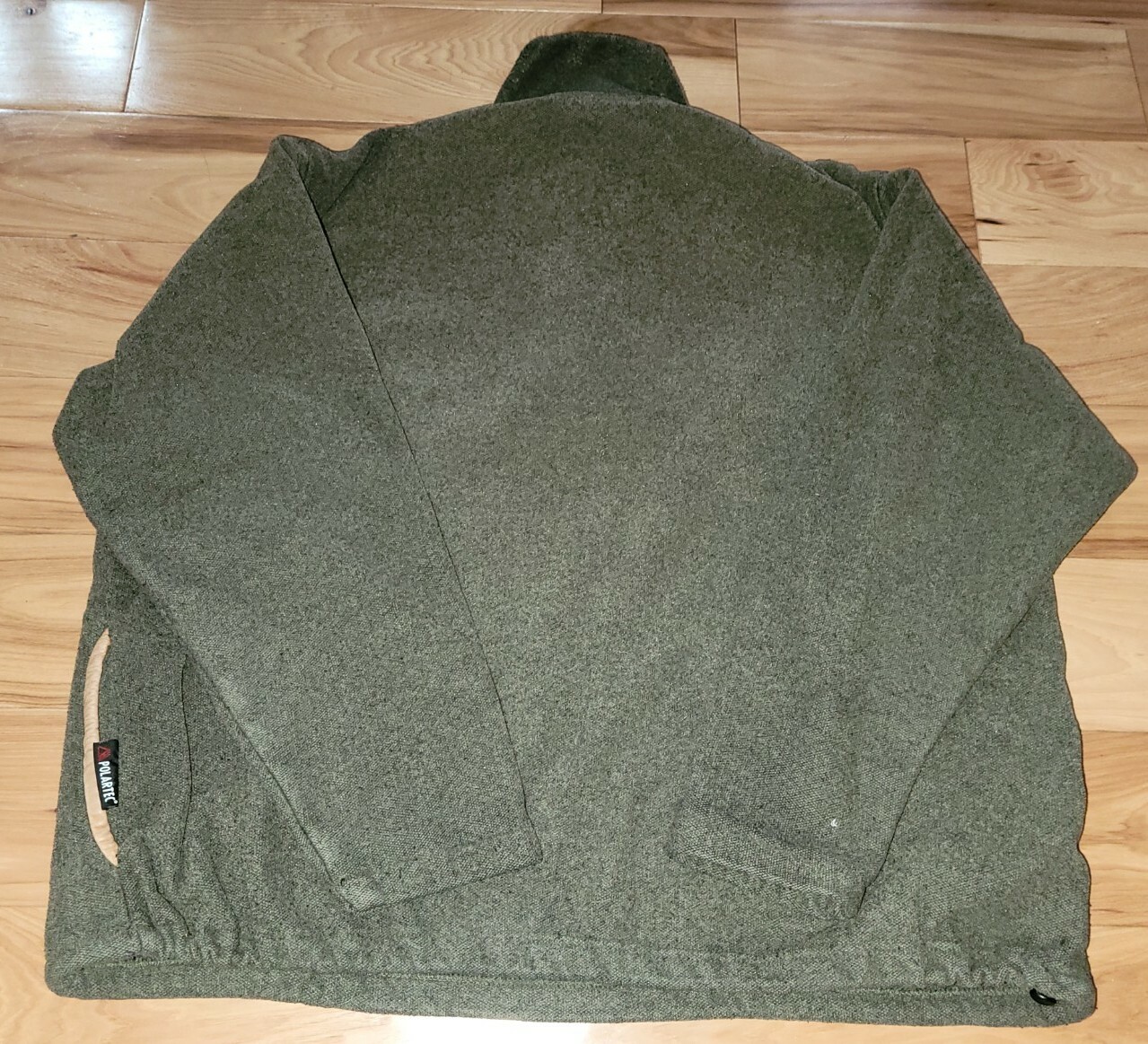 ORVIS Pullover Button Collar Leather Trim Made In… - image 6