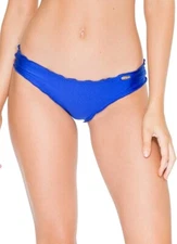 Luli Fama Women's Cosita Buena Wavy Ruched Bottom Electric Blue Size M -