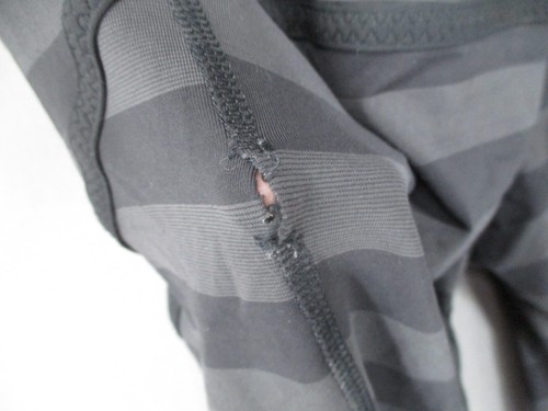 Lululemon Shorts Womens 12 Black Grey Striped Gym Yoga Running Compression - Picture 14 of 17