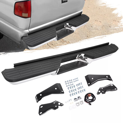 Chrome Steel Rear Bumper For 1988-2000 Chevy Silverado GMC Sierra C/K 1500 2500
