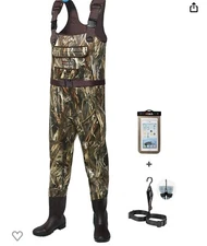 Neoprene Chest Waders for Men with Boots Duck Hunting Waders with Hanger Size 8