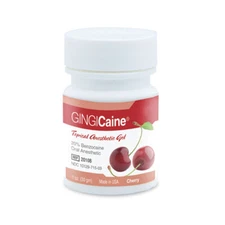 Gingi-Pak 20108 Gingicaine Topical Oral Gel Cherry 1 Oz Jar 20109