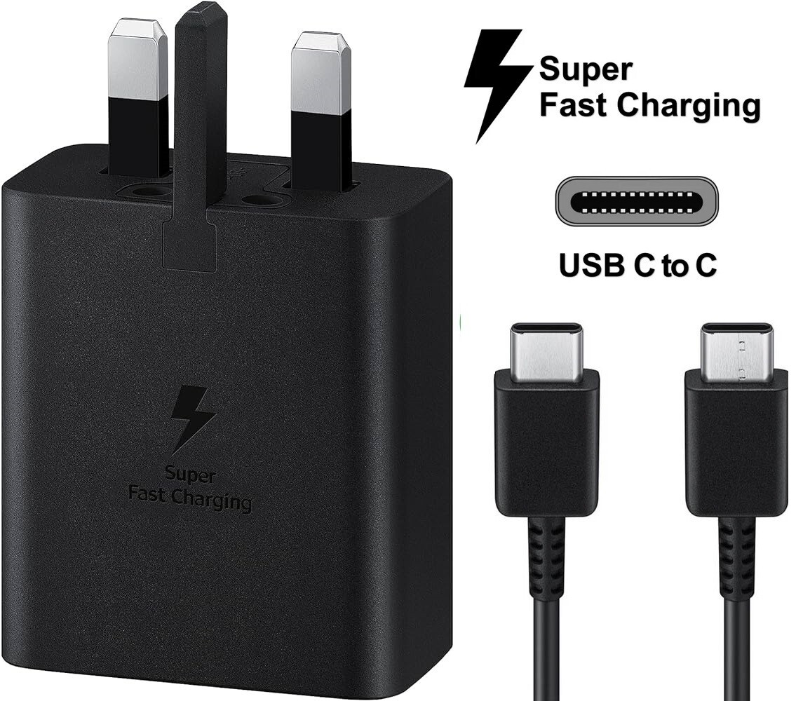 Genuine Samsung Galaxy S21 S21 Plus Super Fast Charger With Cable 45W