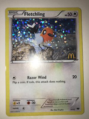 Fletchling 11/12 McDonalds Promo Holo 2013 Rare Pokemon Card