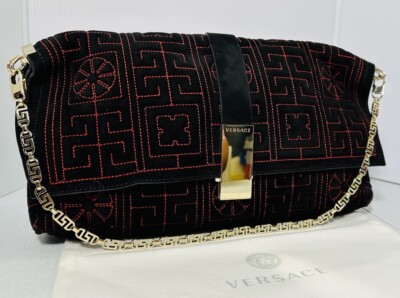 Versace  Nappa Ricamo Greek  Shoulder Bag